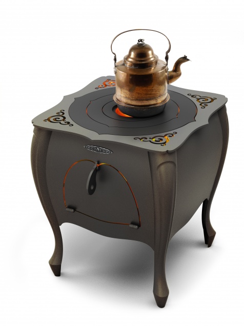Печь с чайником